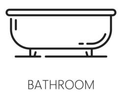 echt Nachlass Symbol, Badezimmer dünn Linie Zeichen vektor