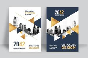 Stadt Hintergrund Business Book Cover Design-Vorlage vektor