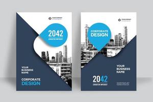 Stadt Hintergrund Business Book Cover Design-Vorlage vektor