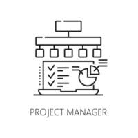 Projekt Manager, es Spezialist Symbol, Marketing vektor