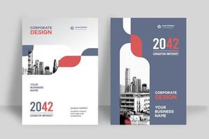 Stadt Hintergrund Business Book Cover Design-Vorlage vektor