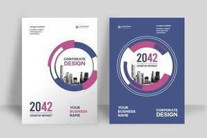 Stadt Hintergrund Business Book Cover Design-Vorlage vektor