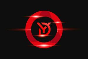 dy rot Logo Design. Vektor Logo Design zum Geschäft.