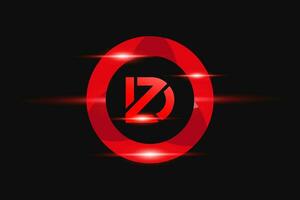 dz röd logotyp design. vektor logotyp design för företag.