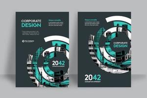 Stadt Hintergrund Business Book Cover Design-Vorlage vektor