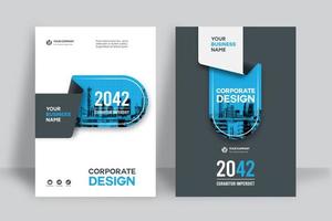 Stadt Hintergrund Business Book Cover Design-Vorlage vektor