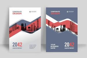 Stadt Hintergrund Business Book Cover Design-Vorlage vektor