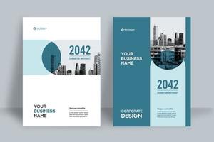 Stadt Hintergrund Business Book Cover Design-Vorlage vektor