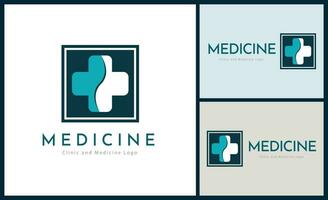 medicin korsa apotek sjukhus klinik logotyp mall design vektor