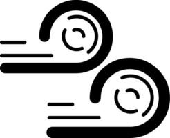 Wind-Glyphe-Symbol vektor