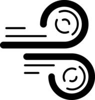 Wind-Glyphe-Symbol vektor