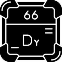 dysprosium glyf ikon vektor