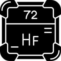 Hafnium Glyphe Symbol vektor