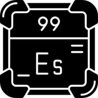 Einsteinium Glyphe Symbol vektor