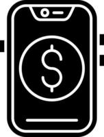 Dollar-Glyphe-Symbol vektor