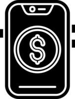 Geld-Glyphe-Symbol vektor