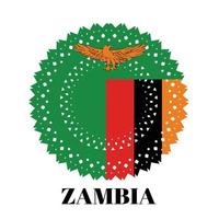 Sambia-Flagge mit elegantem Medaillenverzierungskonzept vektor