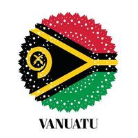 Vanuatu-Flagge mit elegantem Medaillenverzierungskonzept vektor