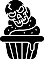 Cupcake-Glyphe-Symbol vektor