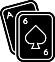 Poker-Glyphe-Symbol vektor