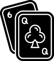 Poker-Glyphe-Symbol vektor