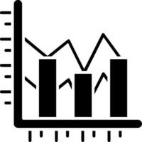 Balkendiagramm-Glyphensymbol vektor