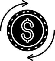 Dollar-Glyphe-Symbol vektor