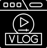 Vlog-Glyphe-Symbol vektor