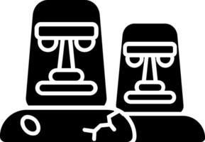 Moai-Glyphe-Symbol vektor
