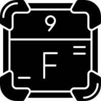 fluor glyf ikon vektor