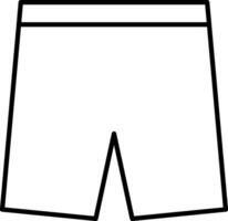 Shorts Liniensymbol vektor