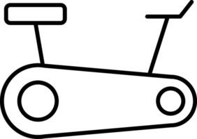 Symbol für stationäre Fahrradlinie vektor