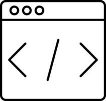 utveckling linje ikon vektor