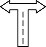 ikon för vägskäl vektor