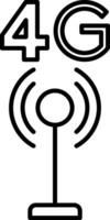 4g Linie Symbol vektor