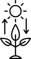 Photosynthese Linie Symbol vektor