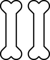 Knochen Liniensymbol vektor