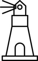 Leuchtturm-Liniensymbol vektor