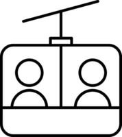 Ski Aufzug Linie Symbol vektor