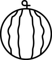 Wassermelonen-Liniensymbol vektor