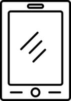 Tablet-Liniensymbol vektor