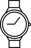 Symbol für lässige Uhrenlinie vektor