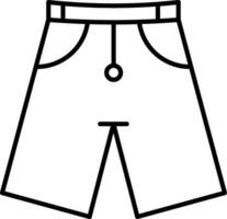 shorts linje ikon vektor