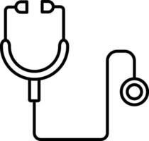 stetoskop linje ikon vektor