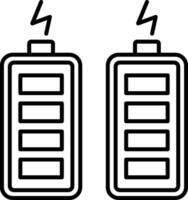 Batterien Linie Symbol vektor