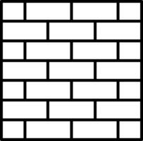 Brickwall-Liniensymbol vektor