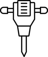 Jackhammer-Liniensymbol vektor