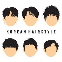 koreansk hårstil vektor illustration