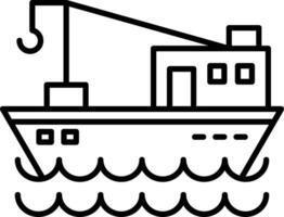 Symbol für die Linie der Fischerboote vektor