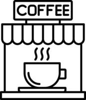 kaffe linje ikon vektor